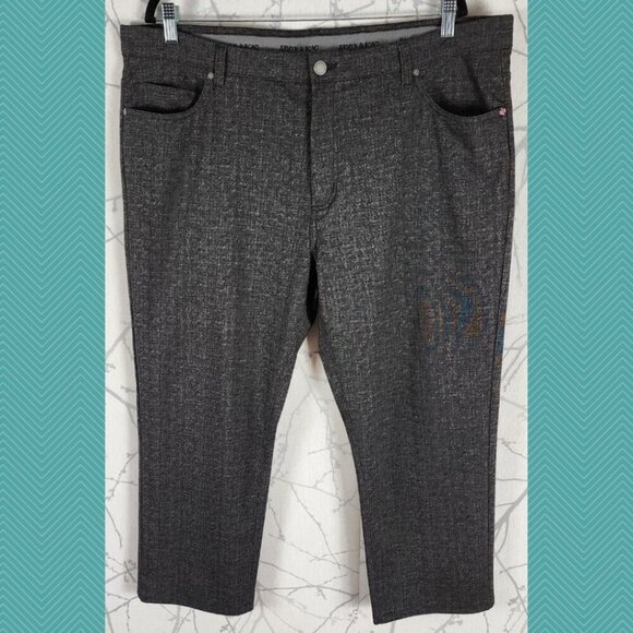 Jermyn & Bond Heathered Gray Straight Leg Trousers - Picture 1 of 6